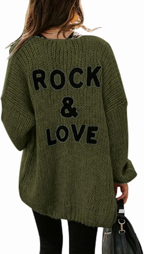 PRETTYGARDEN Women's Long Sleeve Open Front Knit Cardigans Sweaters Soft Loose Draped Coat Outerwear