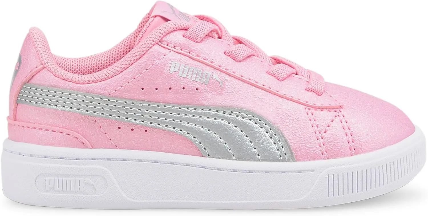 Puma - Infants Vikky V3 Glitz Ac Shoes, Size: 5 M US Toddler, Color: Prism Pink/Puma Silver/Puma White