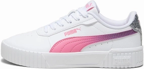 Puma - Juniors Carina 2.0 Star Glow Shoes, Color Puma White/Strawberry Burst/Purple Pop, Size: 5.5 M US Big Kid