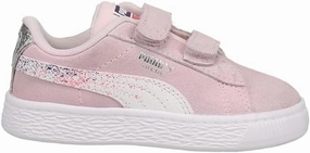 PUMA Kids Girls Suede Classic Starry Night Glitter Slip On Sneakers Shoes Casual - Pink - Size 4 M