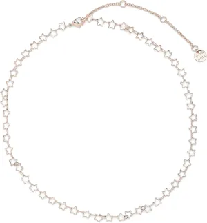 Pura Vida 14" Silver or Rose Gold Seeing Stars Choker Necklace - Brand Charm, 3" Extender