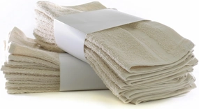 Quick-Dry, Soft, 100% Cotton Towels, Washcloths (Wash Cloth - Set of 60, Beige)