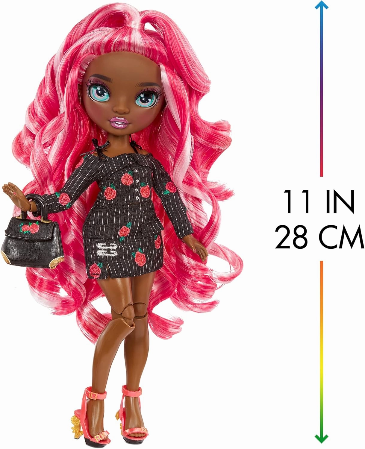 Rainbow High Series 3 Daria Roselyn Fashion Doll – Rose (Pinkish Red) with 2 Designer Outfits to Mix & Match with Accessories, Gift for Kids and Collectors, Toys for Kids Ages 6 7 8  to 12 Years Old