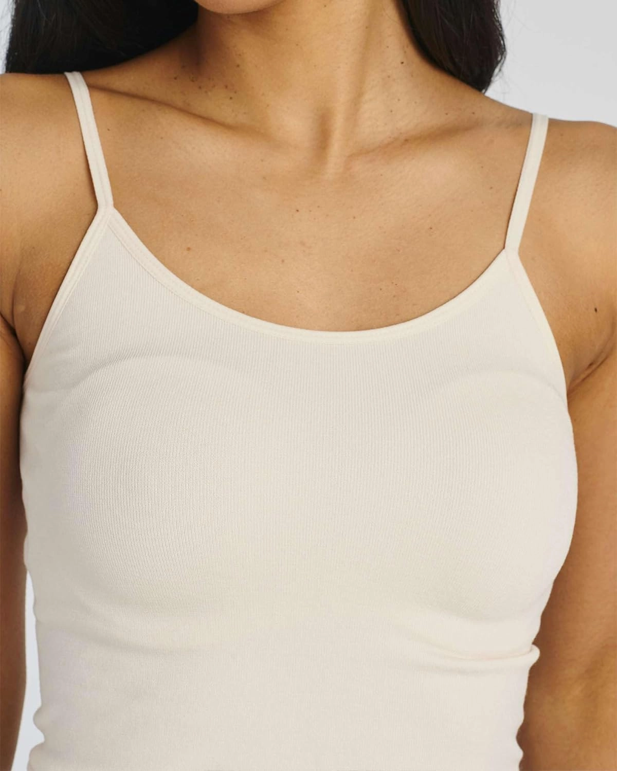 Real Essentials 5 Pack: Women's Ribbed Spaghetti Strap Camisole Seamless Tank Top