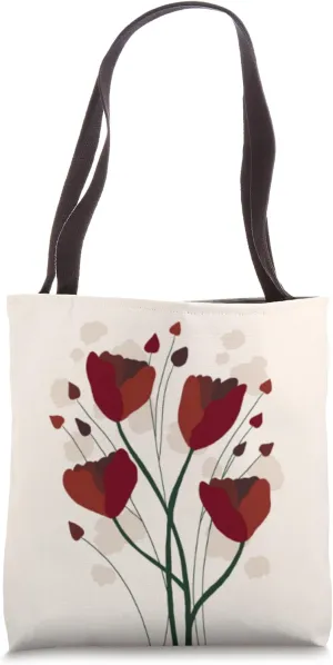 Red Roses Petal Flowers With A Neutral Beige Background Tote Bag