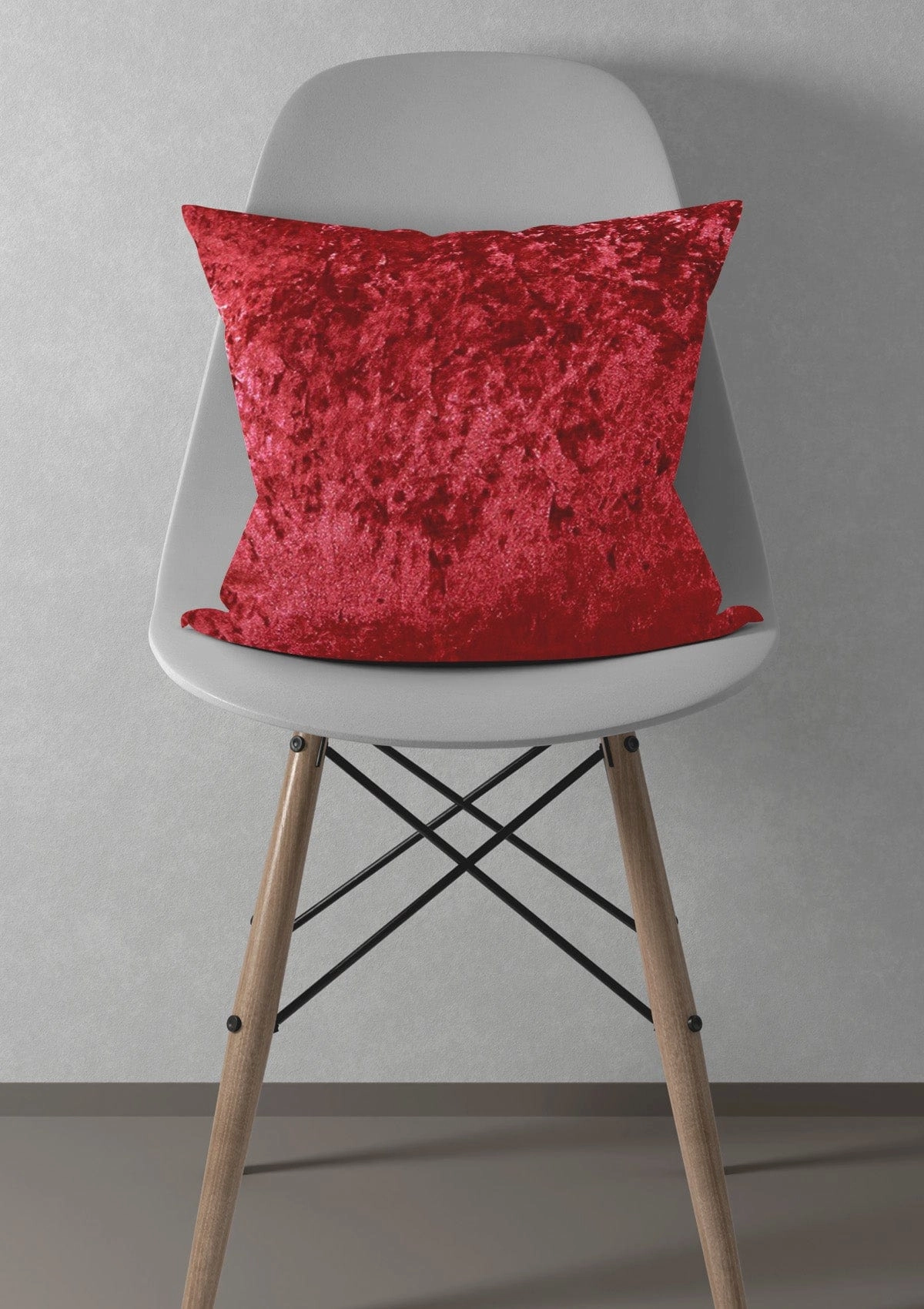 Red Crimson Luxe Crushed Velvet Cushion Covers