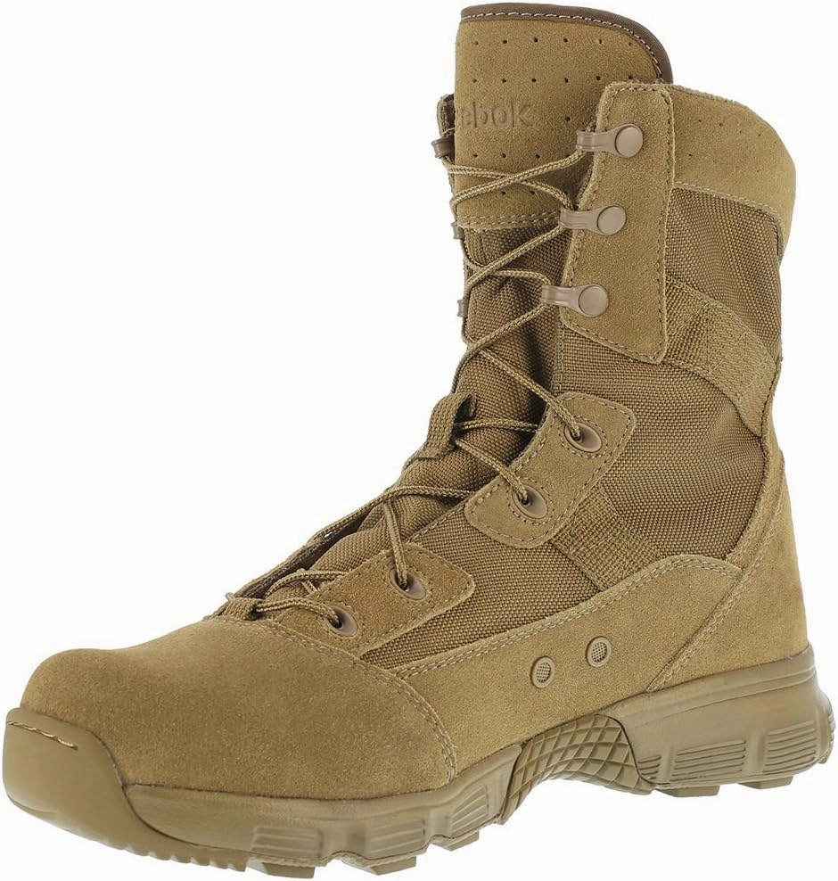 Reebok Work Womens Hyper Velocity 8 Inch Electrical Soft Toe Work Safety Shoes Casual - Beige