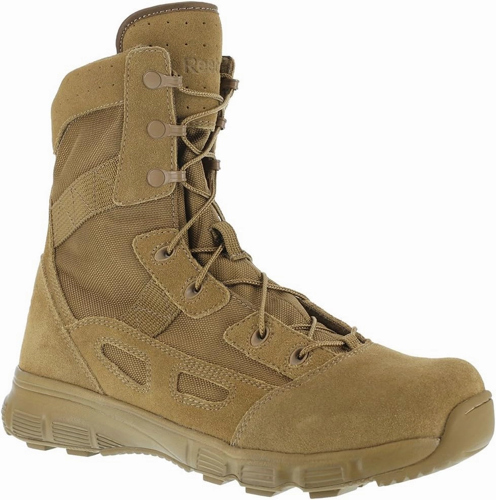 Reebok Work Womens Hyper Velocity 8 Inch Electrical Soft Toe Work Safety Shoes Casual - Beige