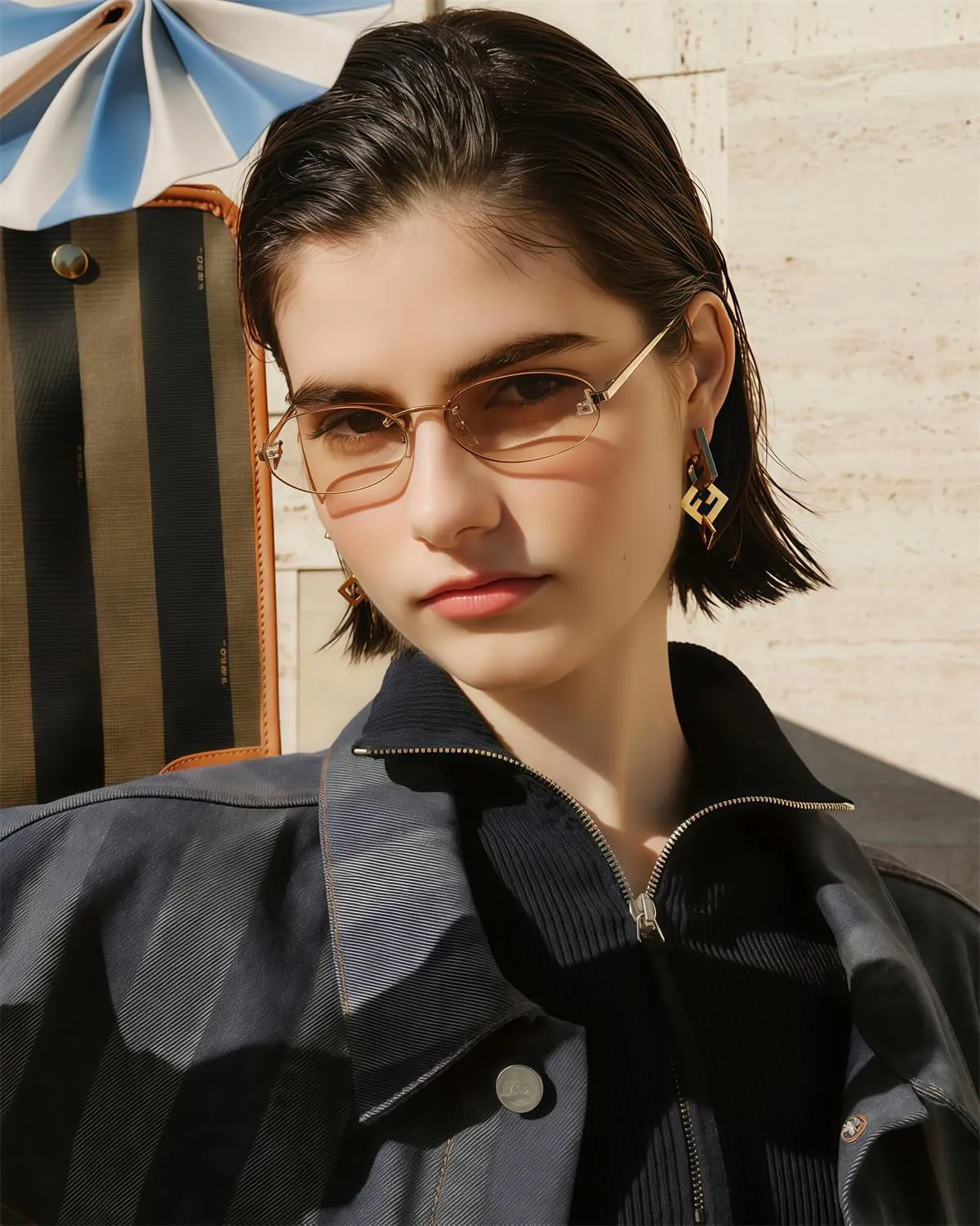 Retro Oval Y2K Sunglasses for Women Men, 2025 Trendy Chic Narrow Gold Metal 90s Sun Glasses Small Sunnies