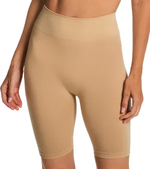 Rhonda Shear Women's Cotton Blend Longline Panty, 4144, Beige, S