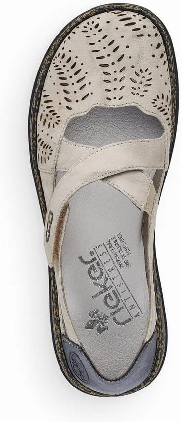 Rieker Women's 46375-60 Daisy Beige Crossover Strap Mary Jane