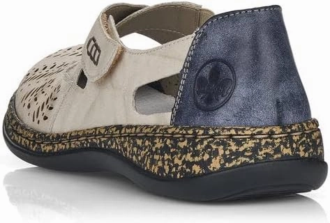 Rieker Women's 46375-60 Daisy Beige Crossover Strap Mary Jane
