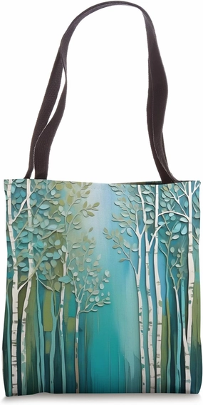 River Birch Blue Water Coastal Mangrove Swamp Wetland Nature Tote Bag