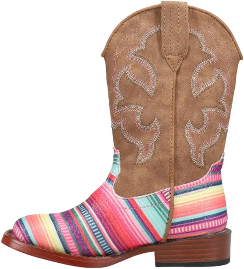 ROPER Toddler Girls Glitter Serape Square Toe Casual Boots Mid Calf - Pink