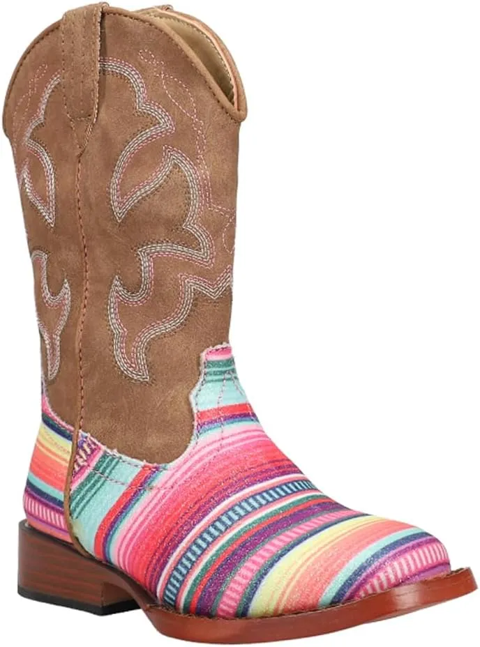ROPER Toddler Girls Glitter Serape Square Toe Casual Boots Mid Calf - Pink