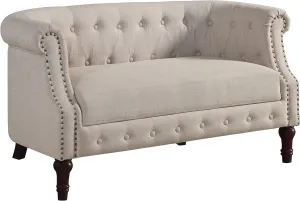 Rosevera C23 Edmeston Chesterfield Loveseat, Beige