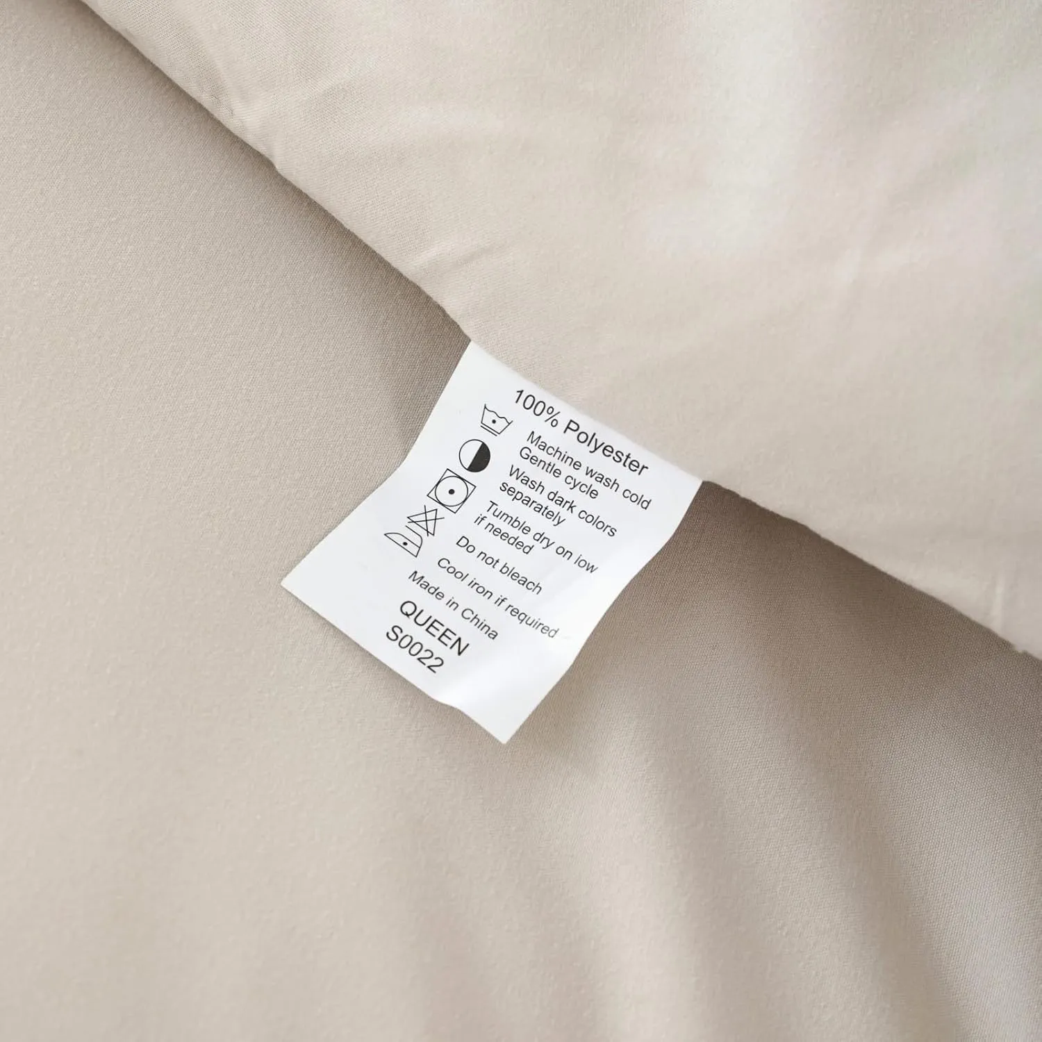 ROSGONIA King Size Comforter Set Beige, 3pcs (1 Boho Comforter & 2 Pillowcases) All Season Bedding Soft Lightweight Bedspread Cozy Blanket Quilt