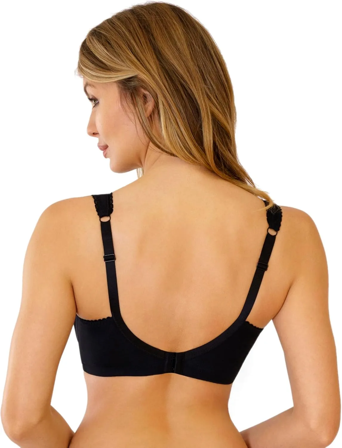 Rosme Plus Size Wireless Soft Bra Padded Straps Unpadded Lingerie Galla Black Beige White