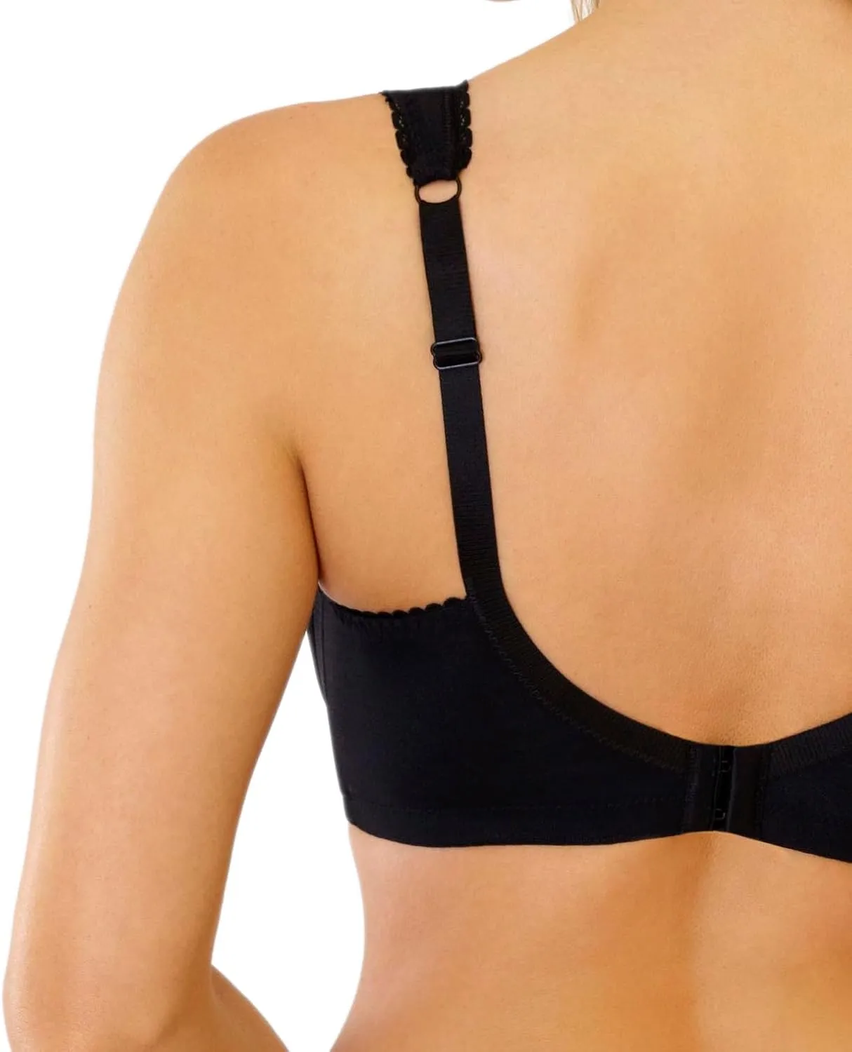 Rosme Plus Size Wireless Soft Bra Padded Straps Unpadded Lingerie Galla Black Beige White