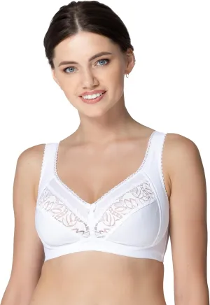 Rosme Plus Size Wireless Soft Bra Padded Straps Unpadded Lingerie Galla Black Beige White