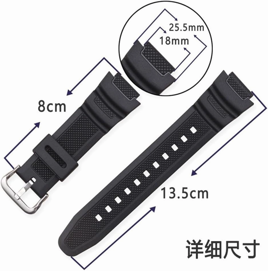 Rubber Watchband For Casio F108 F-108WH W-216H W-218H W-215 W-752 W-S200H SGW-400/500H Waterproof Resin Silicone Watch Replacement belt