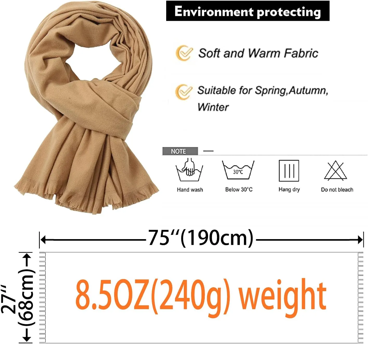 RUI VTRON Shawl Wraps for Women Pashmina Shawls and Wraps for Evening Dresses Large Soft Scarf Winter Scarf Wedding Shawl…