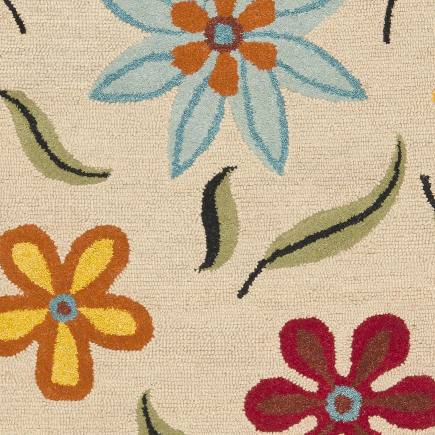 SAFAVIEH Blossom Collection 5' x 8' Beige / Multi BLM678A Handmade Premium Wool Area Rug