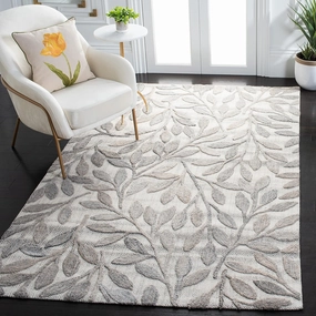 SAFAVIEH South Hampton Collection 5' x 8' Beige SHA302B Handmade Botanical Wool Area Rug