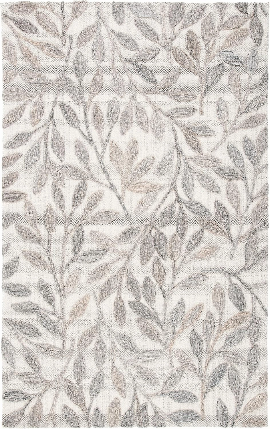 SAFAVIEH South Hampton Collection 5' x 8' Beige SHA302B Handmade Botanical Wool Area Rug
