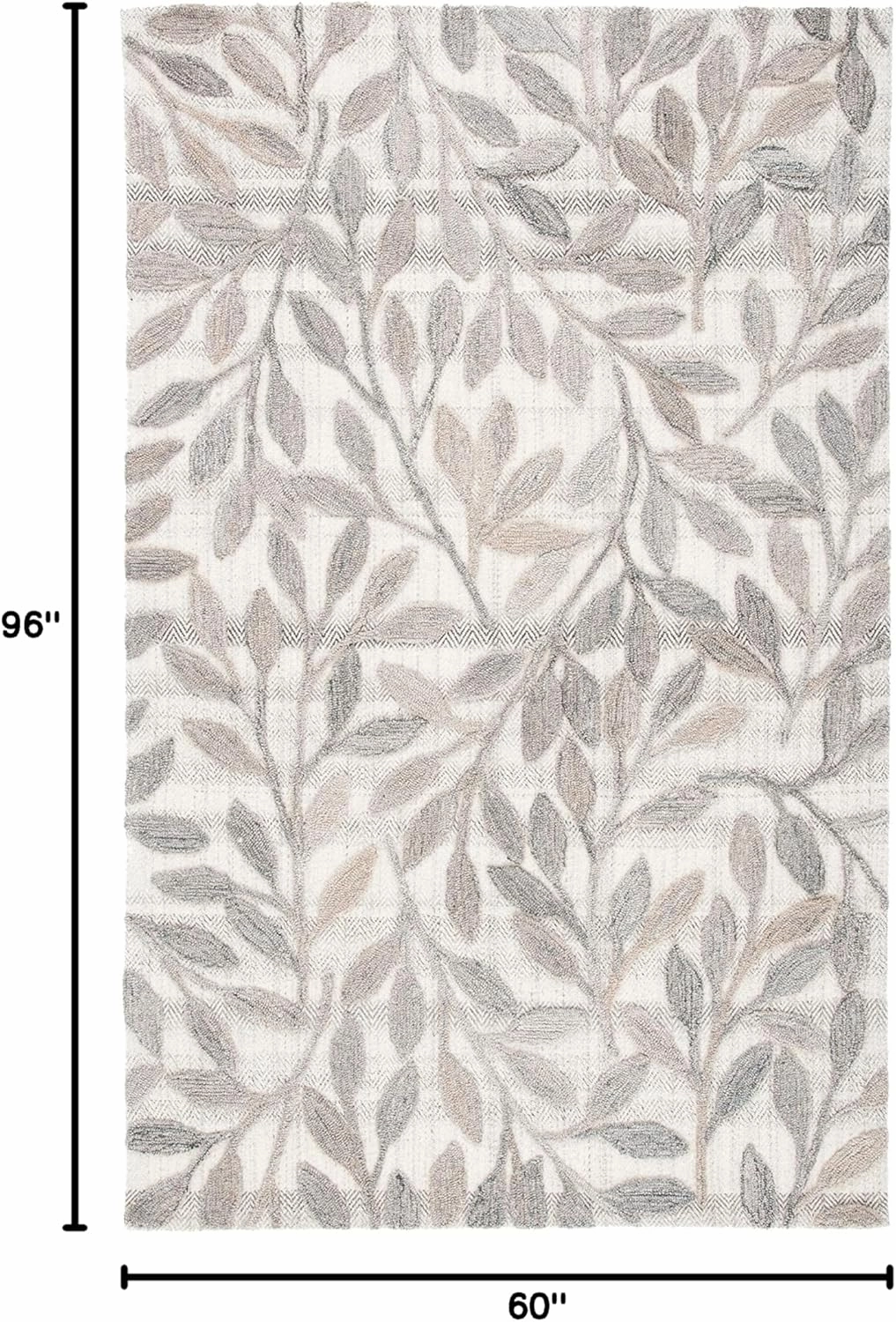 SAFAVIEH South Hampton Collection 5' x 8' Beige SHA302B Handmade Botanical Wool Area Rug
