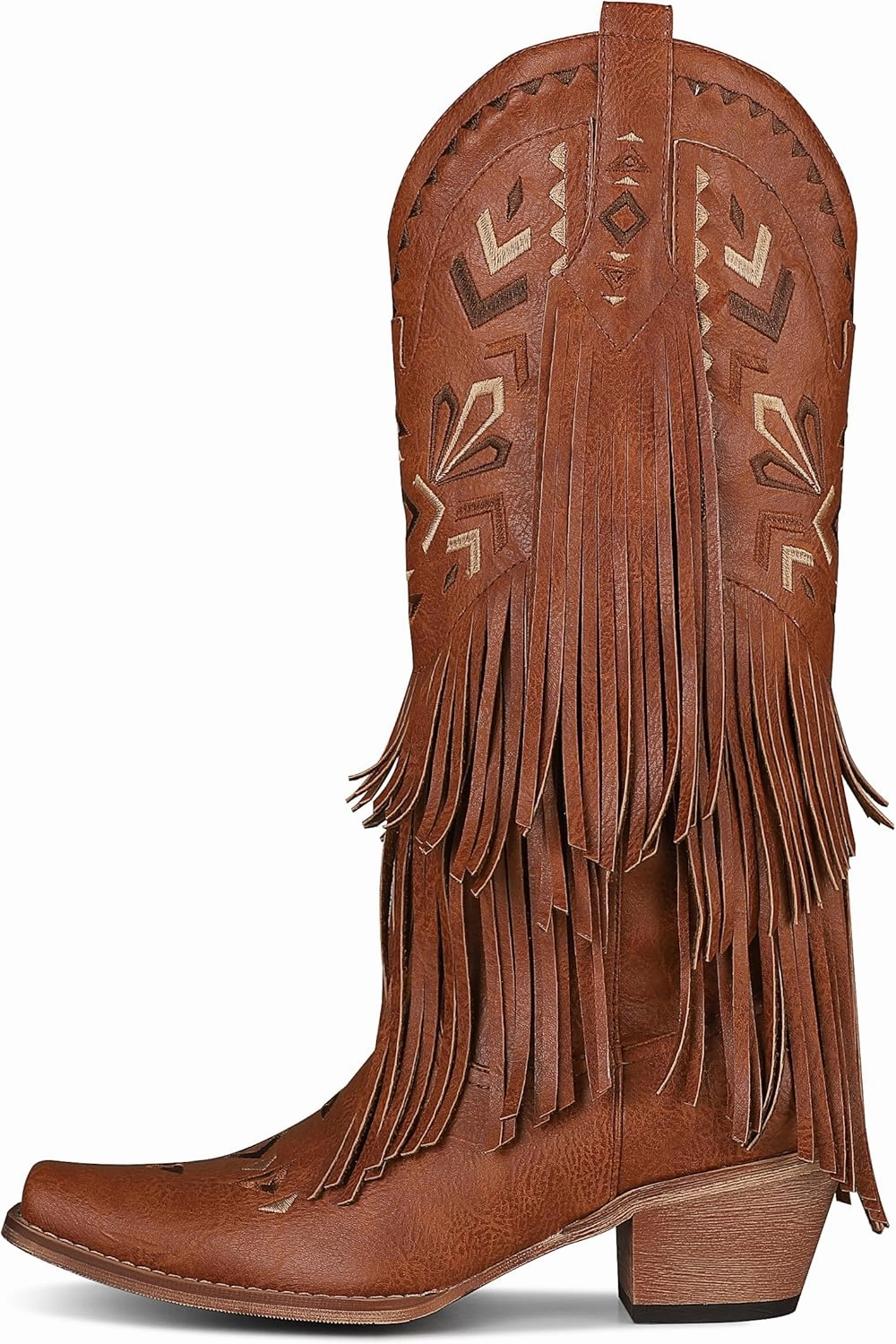 SaraIris Women's Cowgirl Boots Knee High Fringe Boots