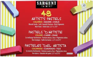 Sargent Art 22-4148 Colored Square Chalk Pastels, 48 Count