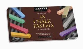 Sargent Art 48 Count Assorted Color Artists Chalk Pastels Lift Lid Box (discontinued)