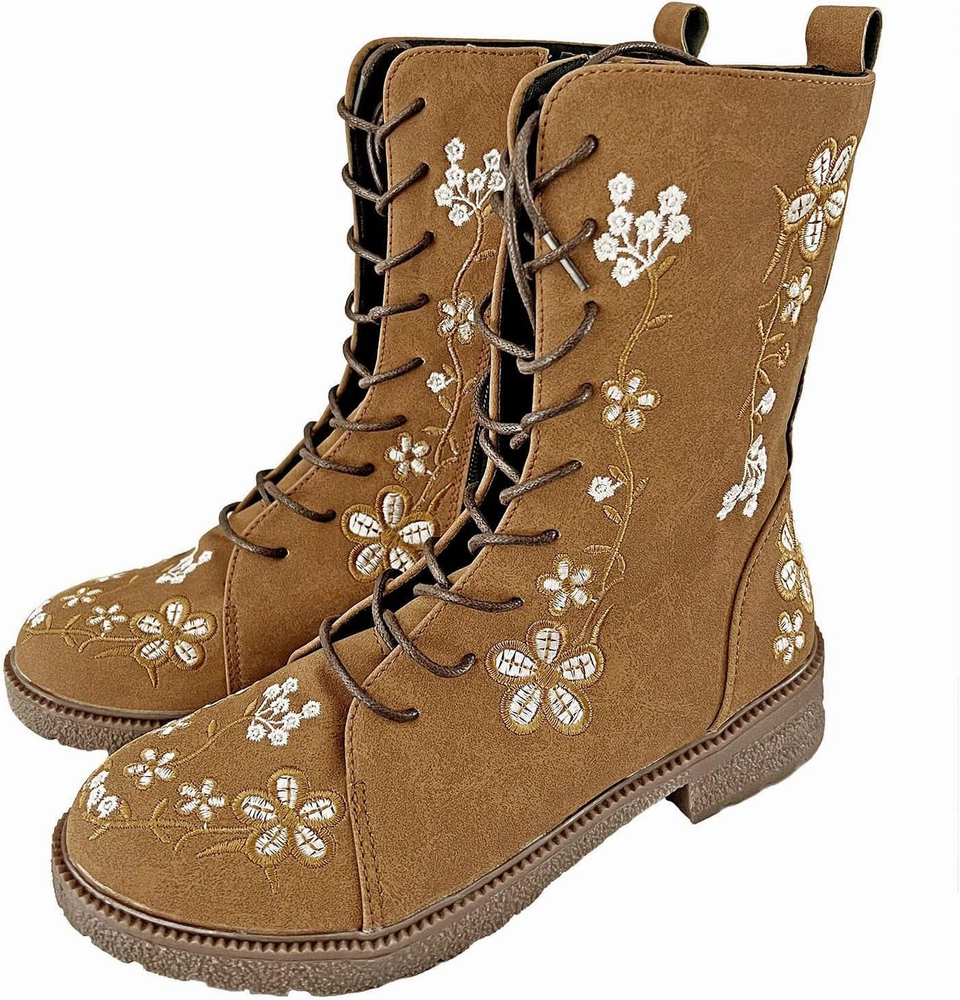 SBGMoSJ Cowboy Boots Women Size 9 with Sunflowers Western Booties Women Ankle Boots Wide Knee Boots for Women Wide Calf with Heel Womens Black Cowgirl Boots Wide Calf Womens Suede Boots Mid Calf Wide
