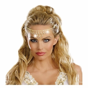 Shimmering Gold Rhinestone Headpiece
