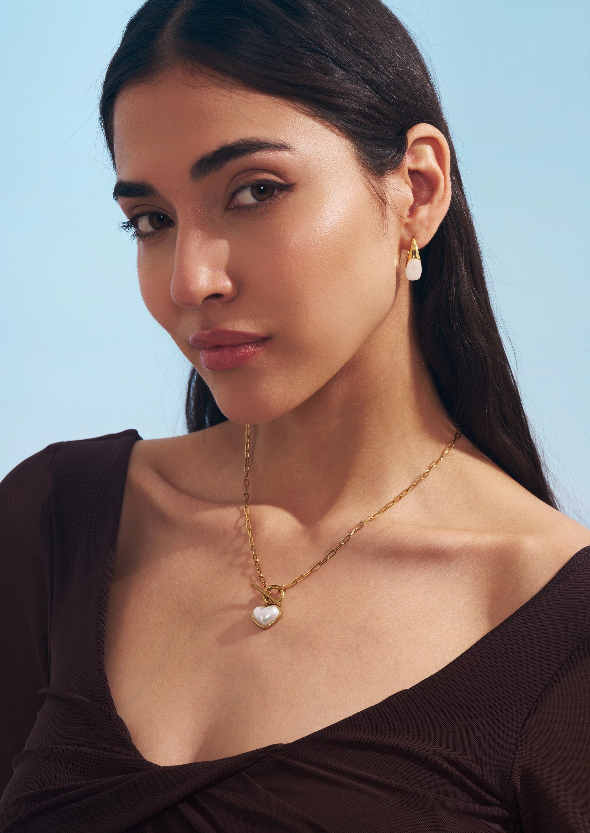 Shimmering Heart Pendant Necklace