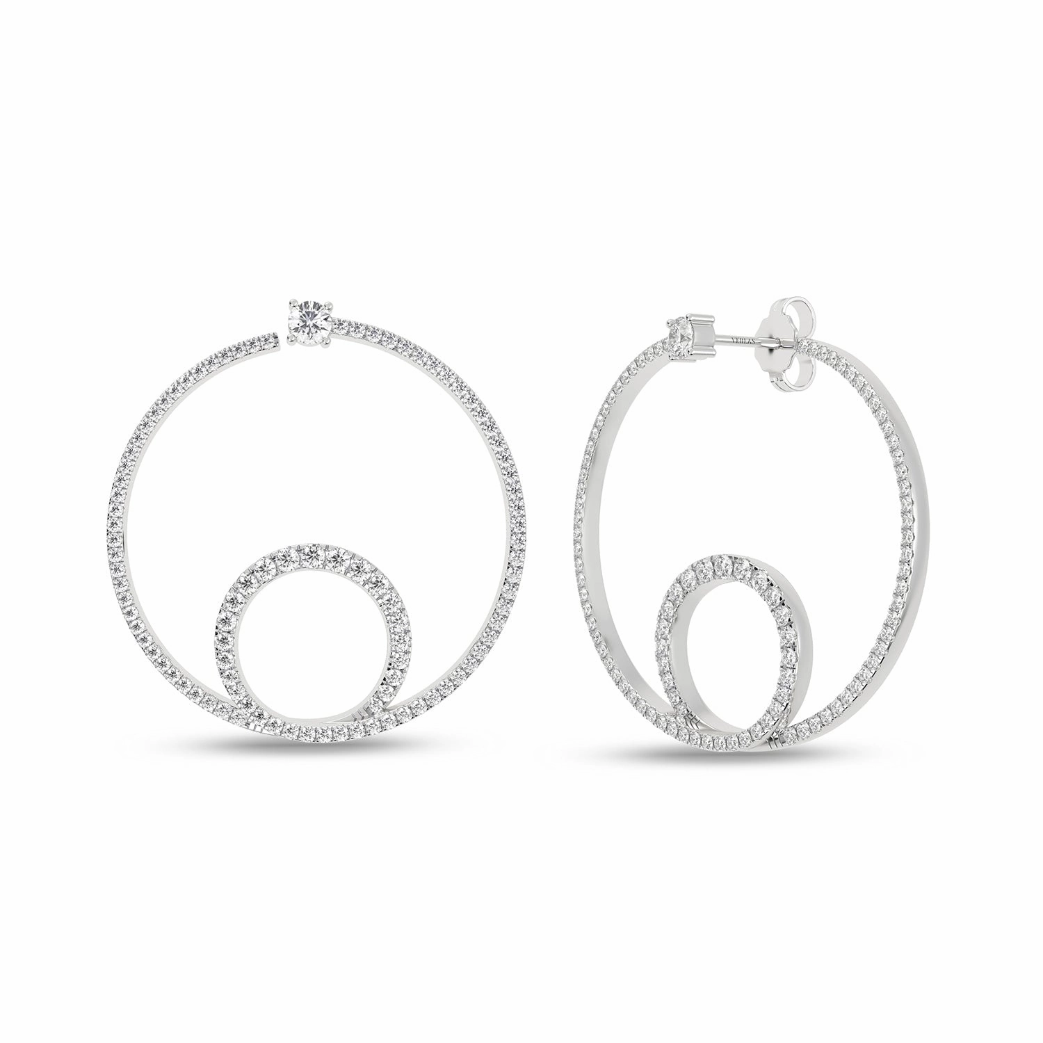 Shimmering Loop Bardot Hoops