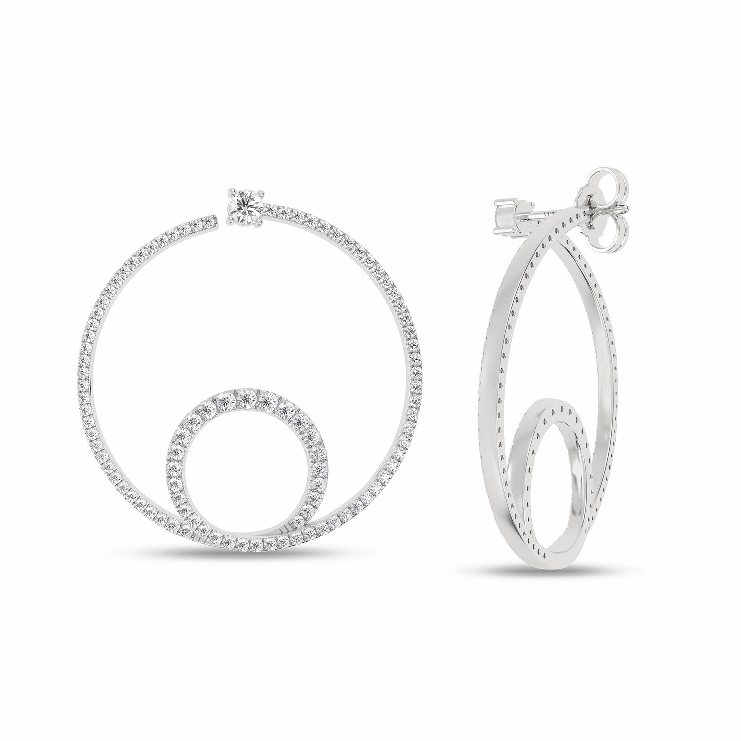 Shimmering Loop Bardot Hoops