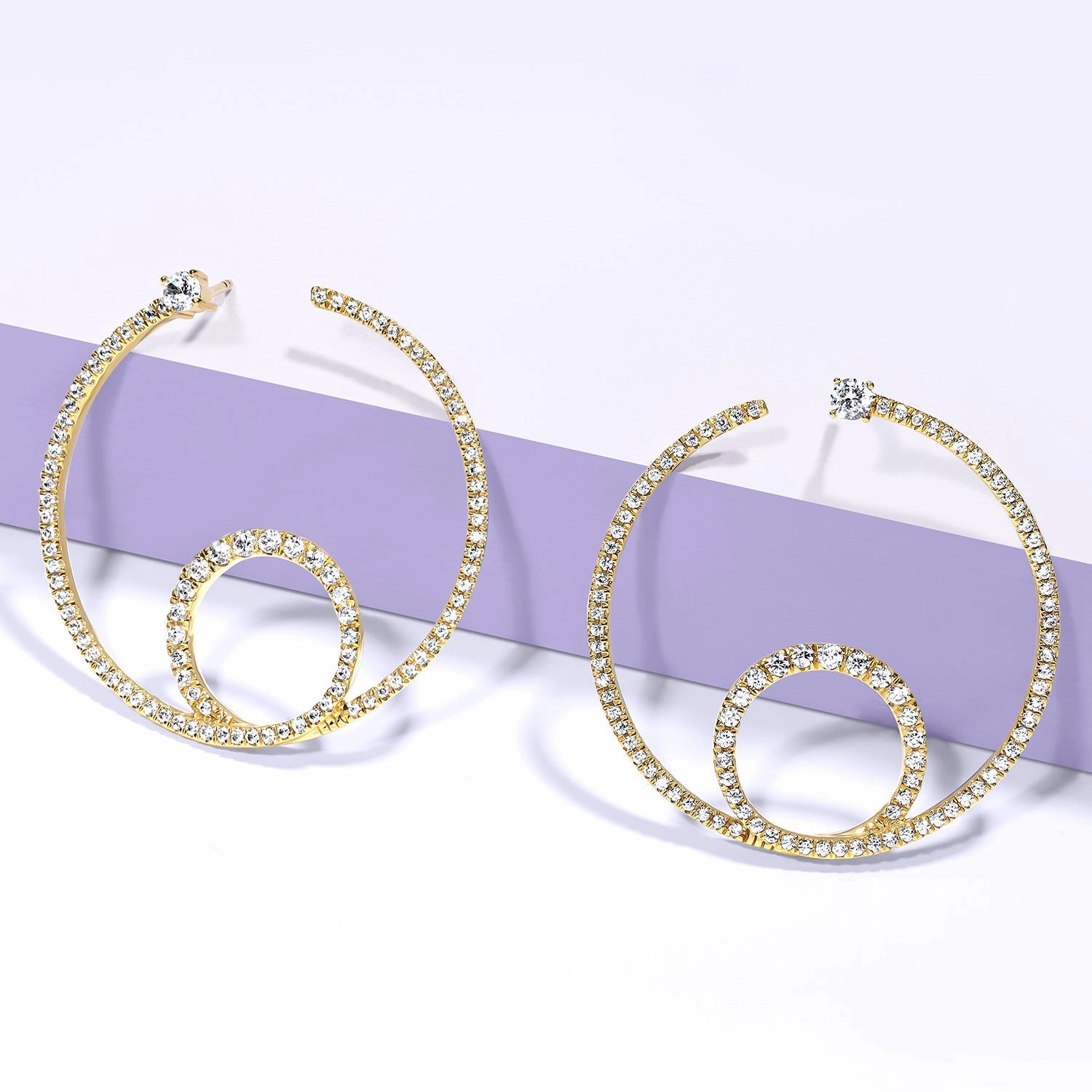 Shimmering Loop Bardot Hoops