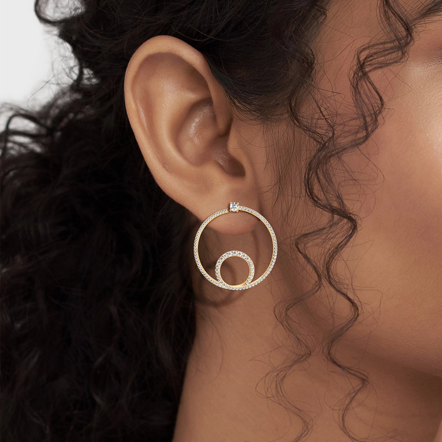Shimmering Loop Bardot Hoops