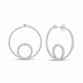 Shimmering Loop Bardot Hoops