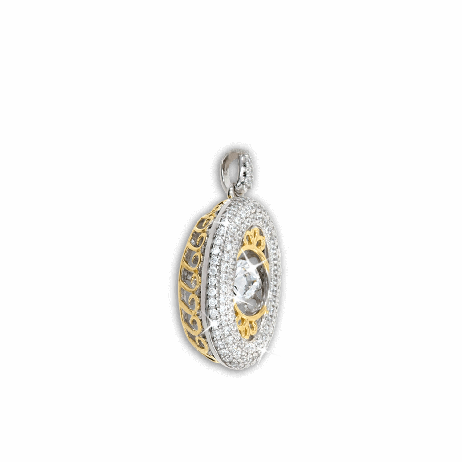Shimmering Oval Pendant
