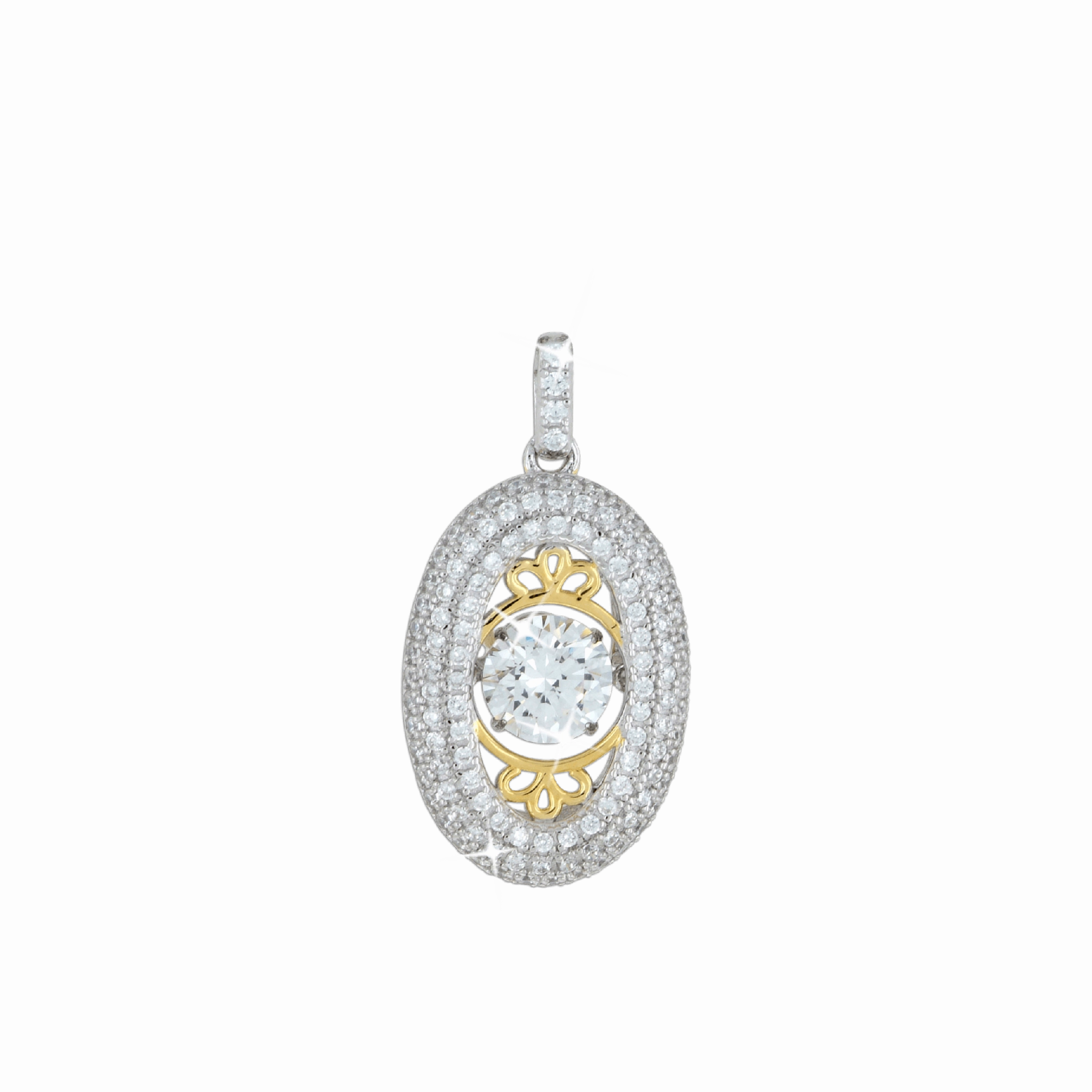 Shimmering Oval Pendant