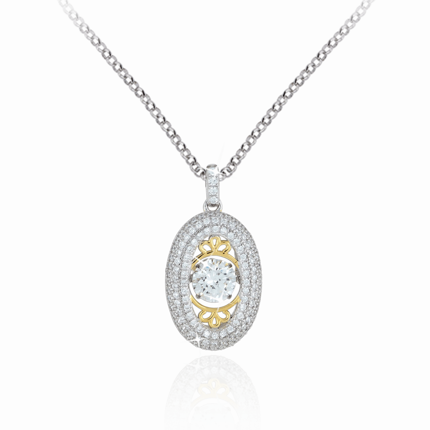 Shimmering Oval Pendant