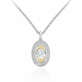 Shimmering Oval Pendant