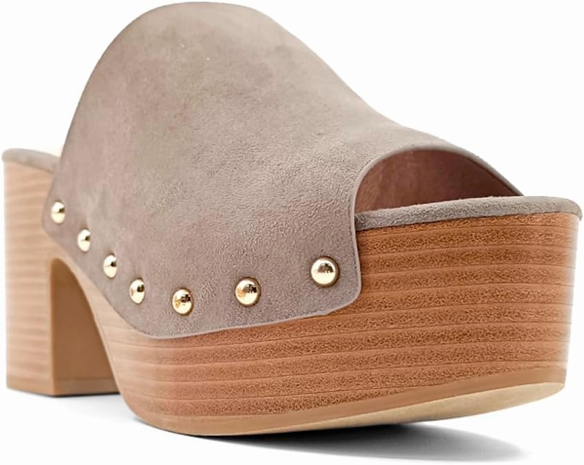 Shu Shop Womens Gina Studded Platform Casual Sandals Casual High Heel 3" & Up - Beige