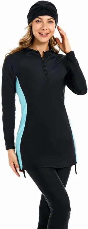 ShuoBeiter Muslim Swimwear Women Modest Islamic Hijab Long Sleeve Swimsuit Burkinis Bathing Suit