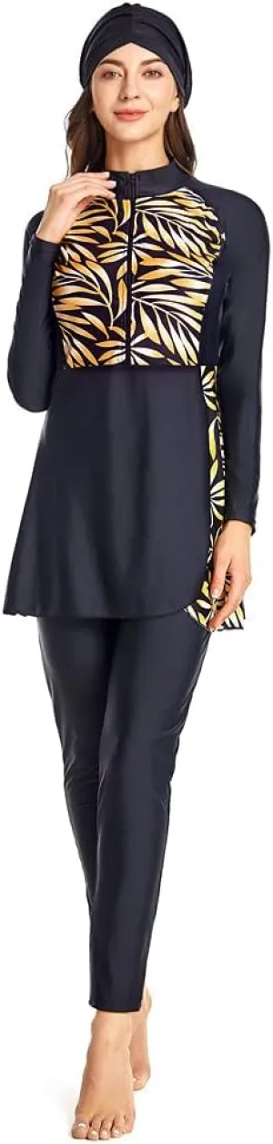 ShuoBeiter Muslim Swimwear Women Modest Islamic Hijab Long Sleeve Swimsuit Burkinis Bathing Suit