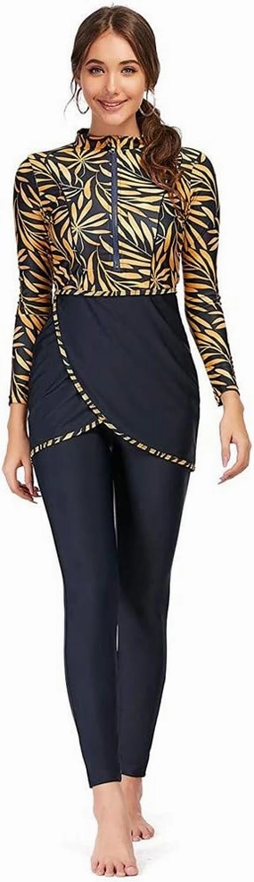 ShuoBeiter Muslim Swimwear Women Modest Islamic Hijab Long Sleeve Swimsuit Burkinis Bathing Suit