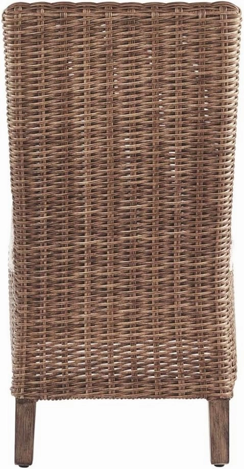 Signature Design by Ashley Beachcroft Outdoor Wicker Dining Chair Set, 2 Count, Beige